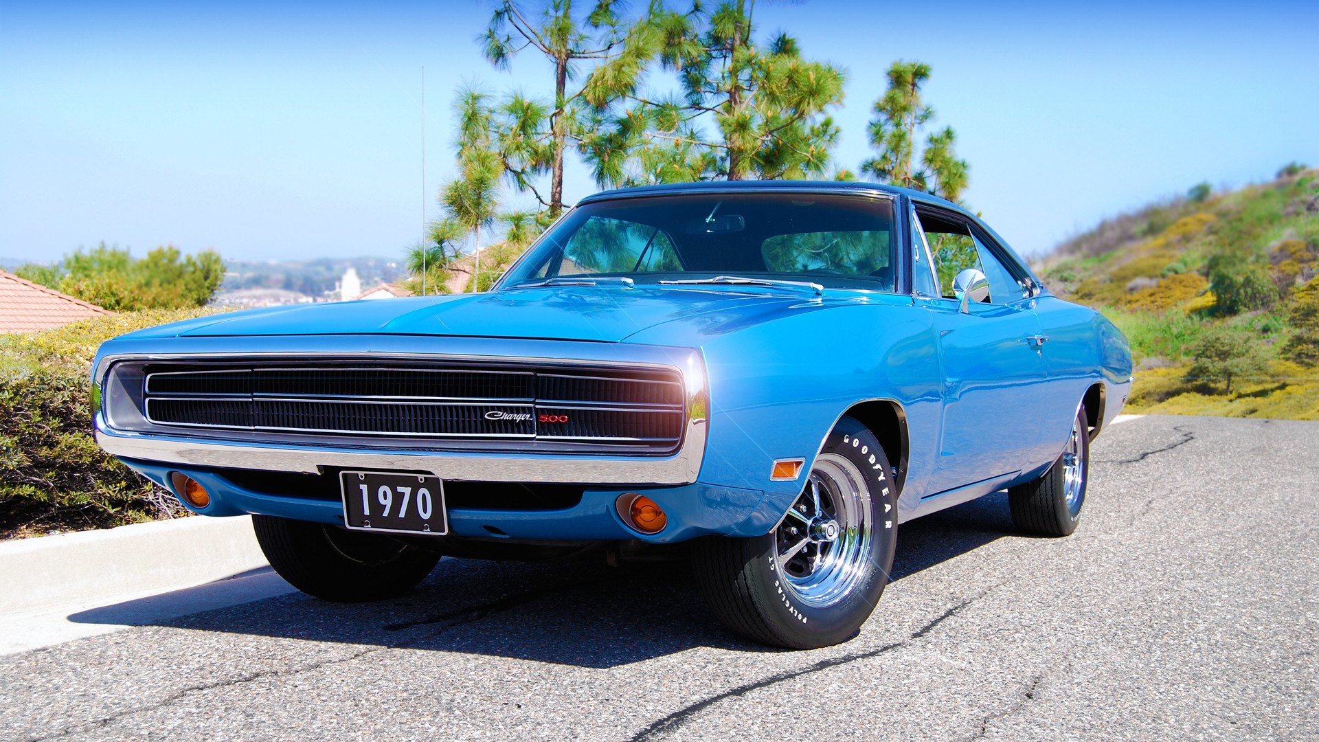 Free photo Blue Dodge Charger