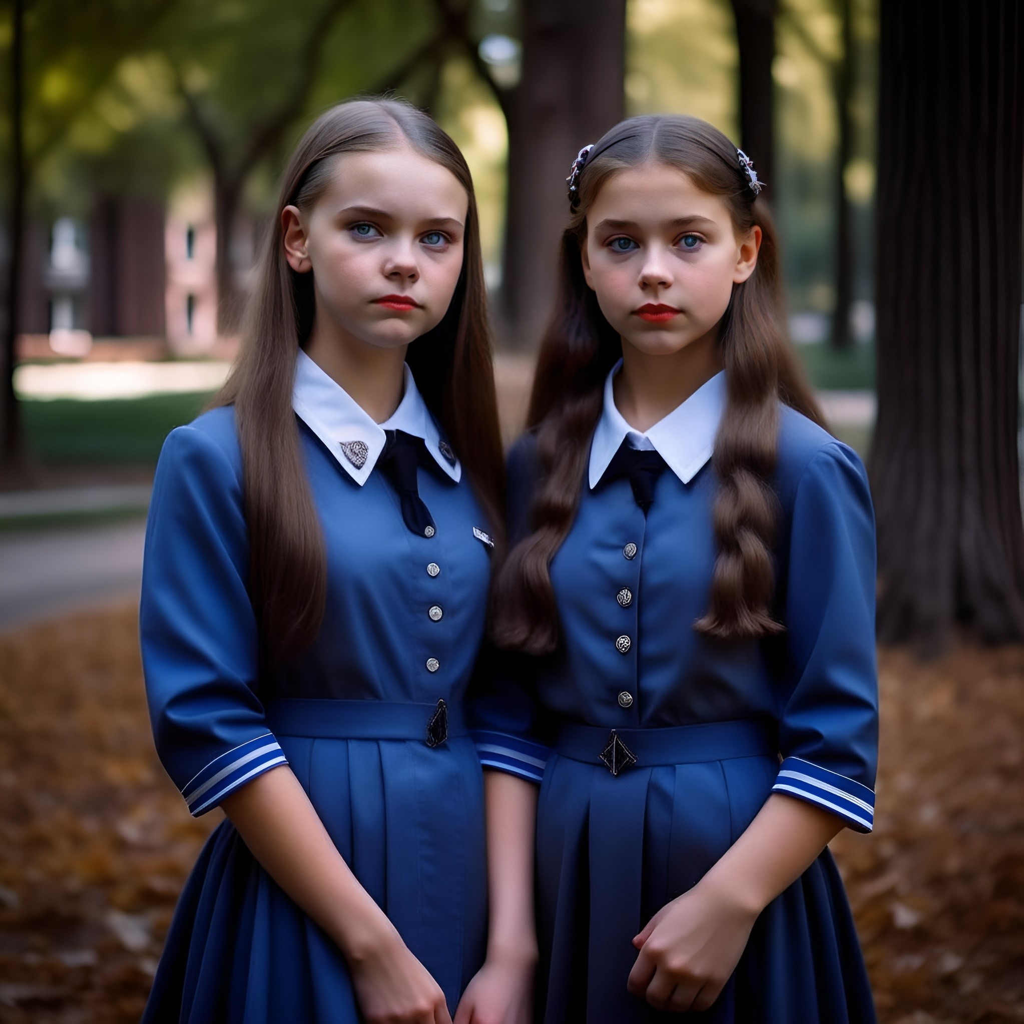 Две девушки в школьной форме