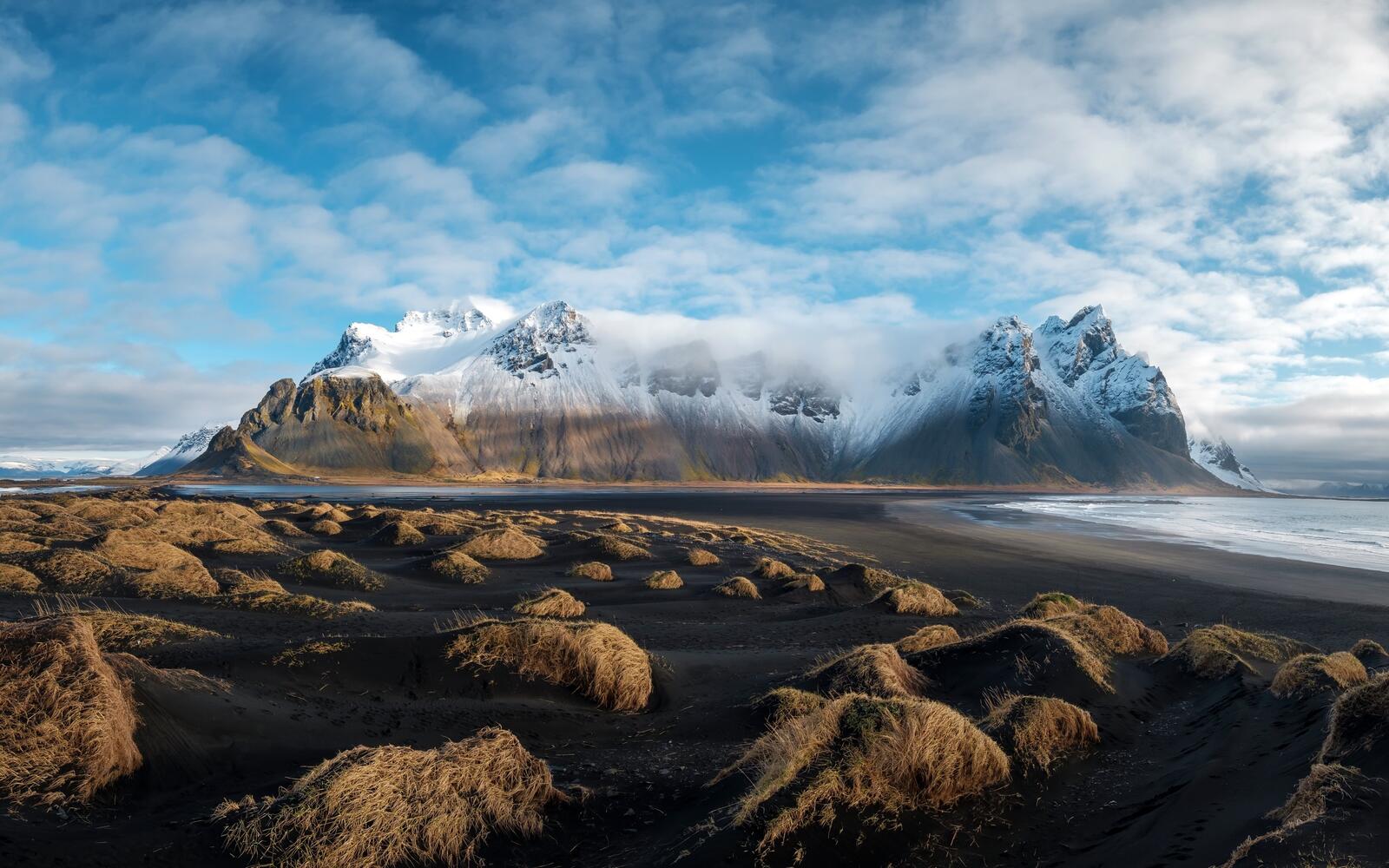 Обои обои исландия зима скалы на рабочий стол