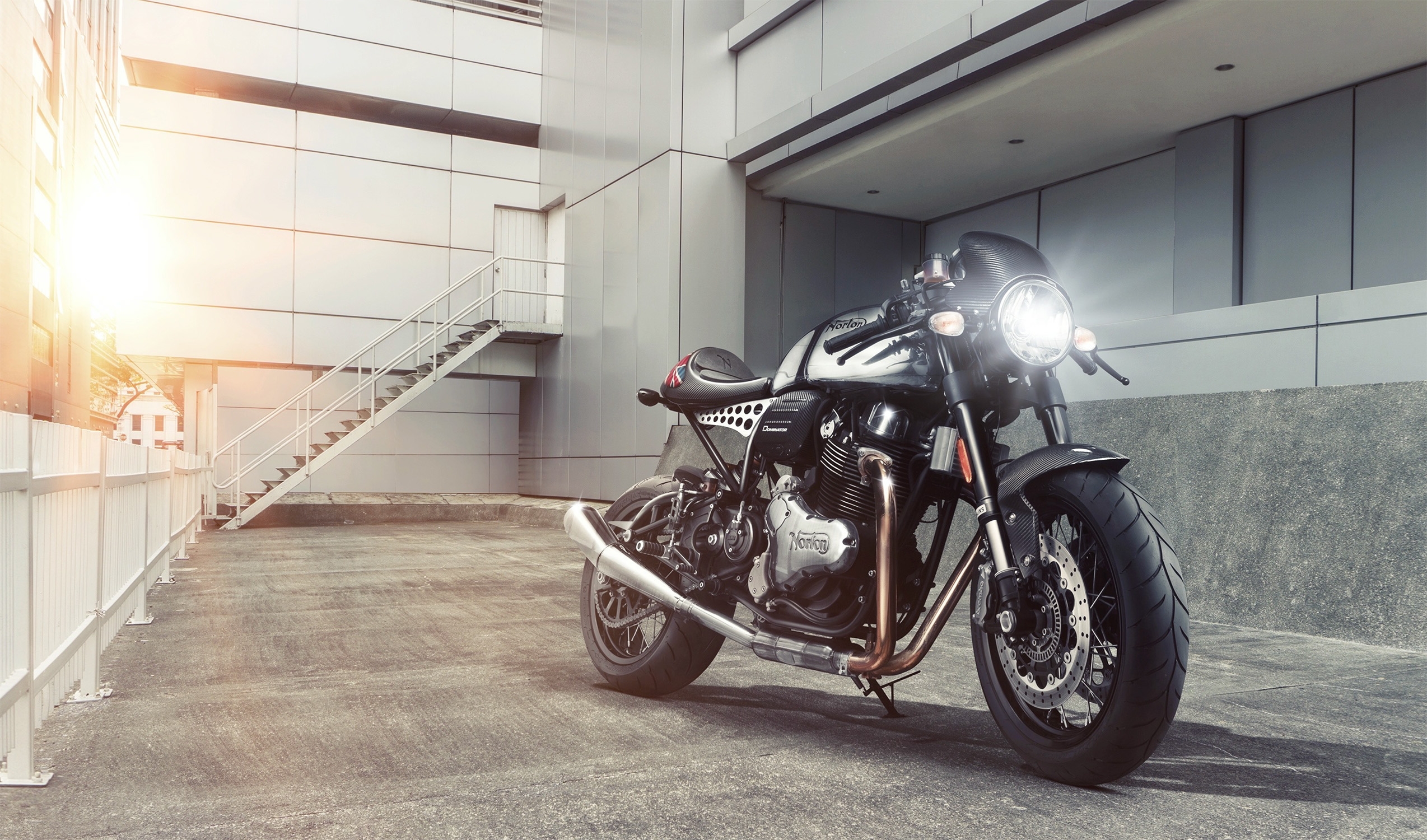 Фото бесплатно чёрный мотоцикл, обои norton dominator, мотоциклы