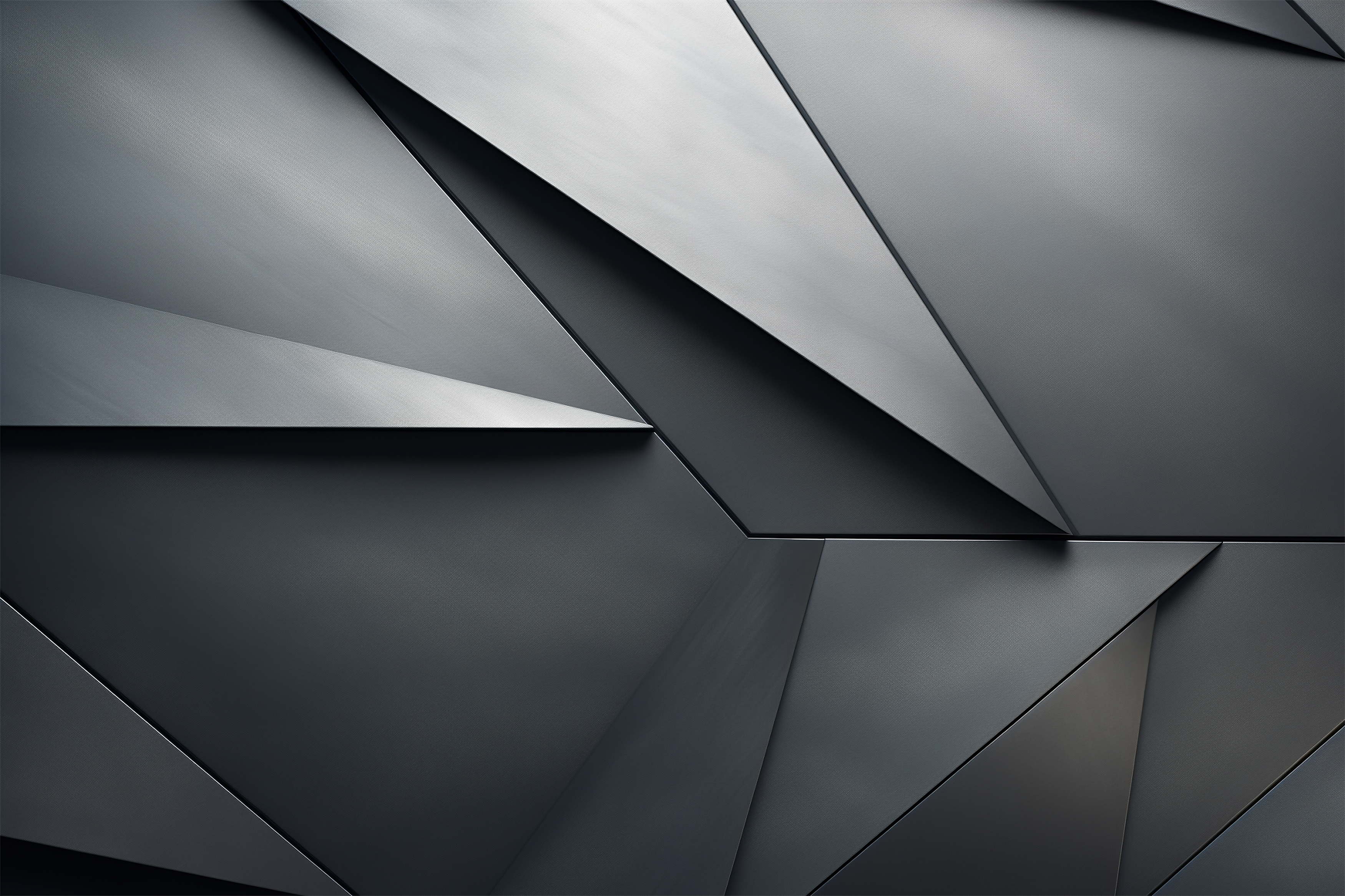 Free photo Steel wall with triangular elements