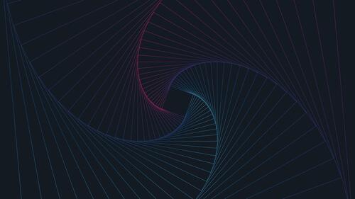 Neon spiral lines