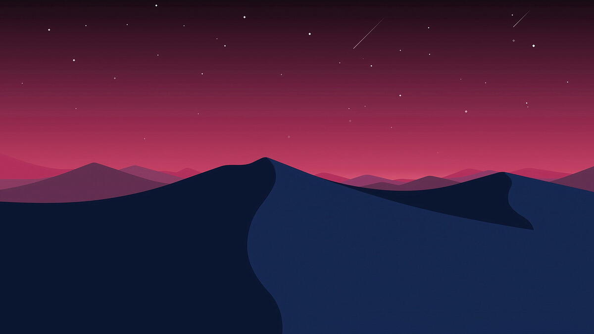 The desert at night