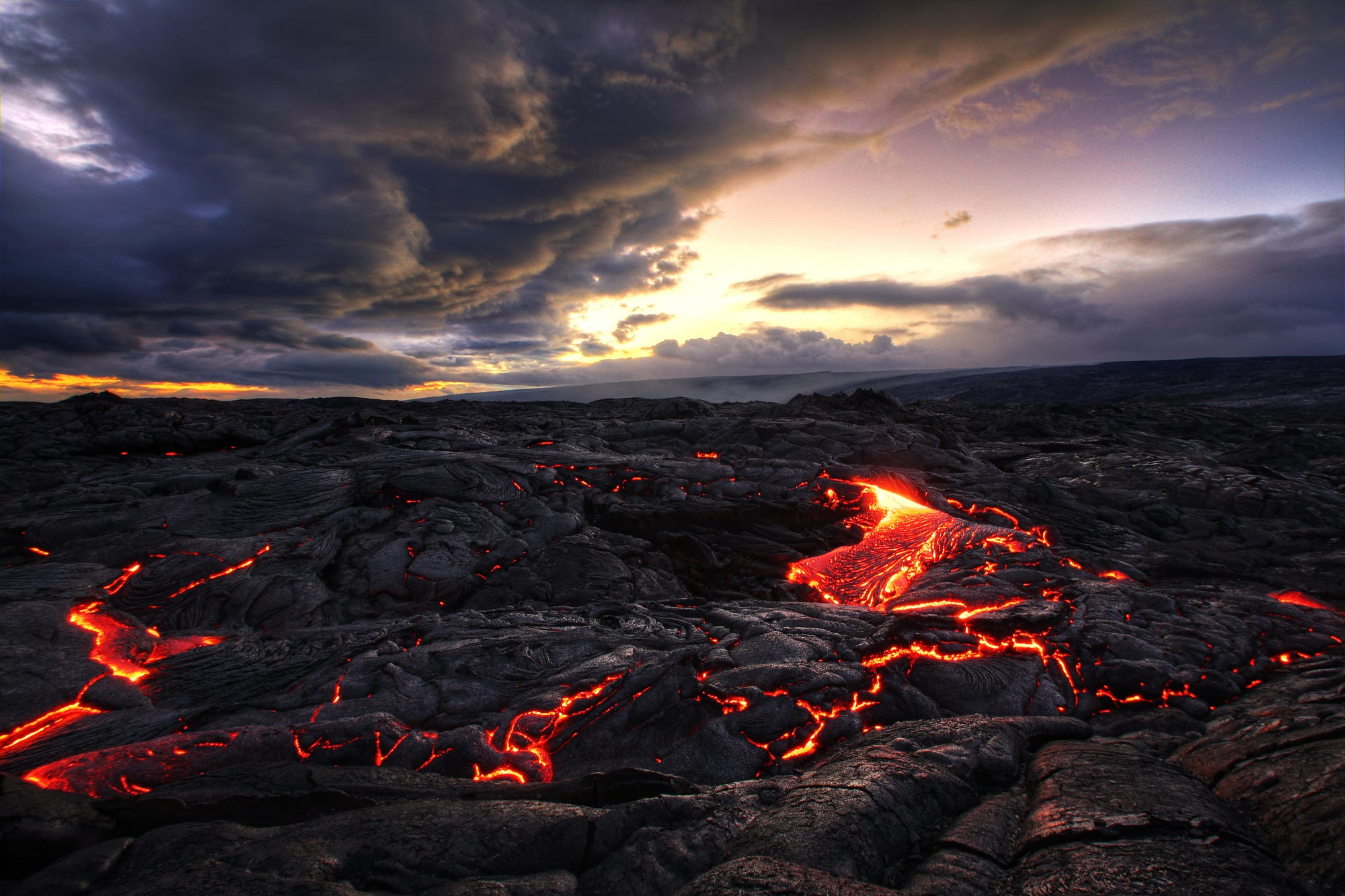 Free photo Burning lava