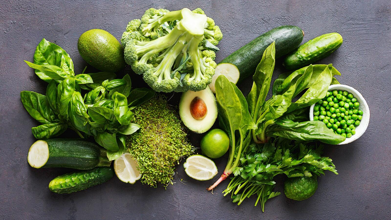 Бесплатное фото Зеленая подборка овощей
