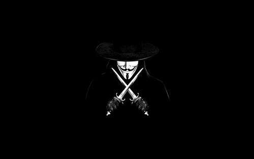 Vendetta on black background