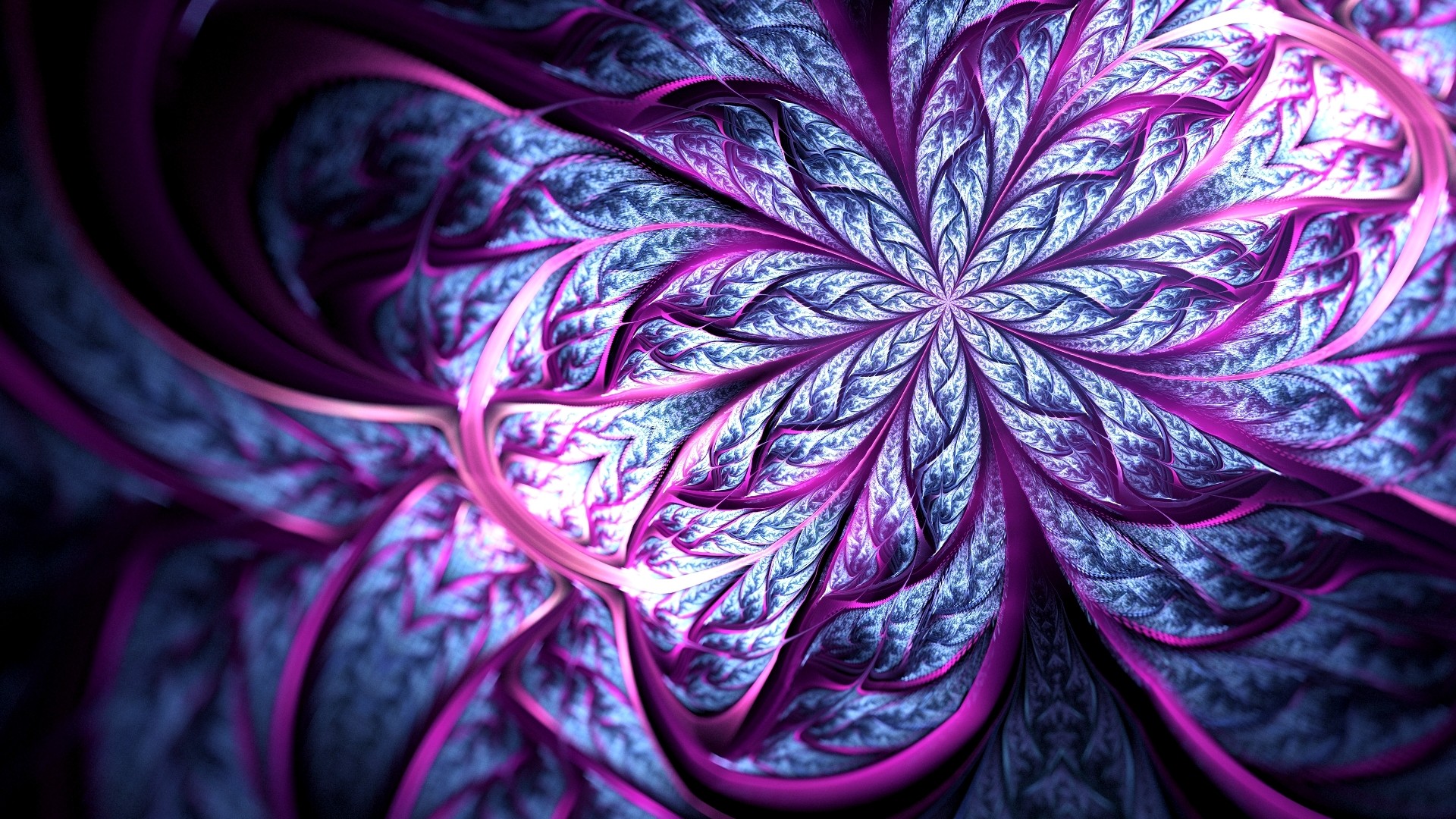 Free photo Fractal with a flower structure pattern
