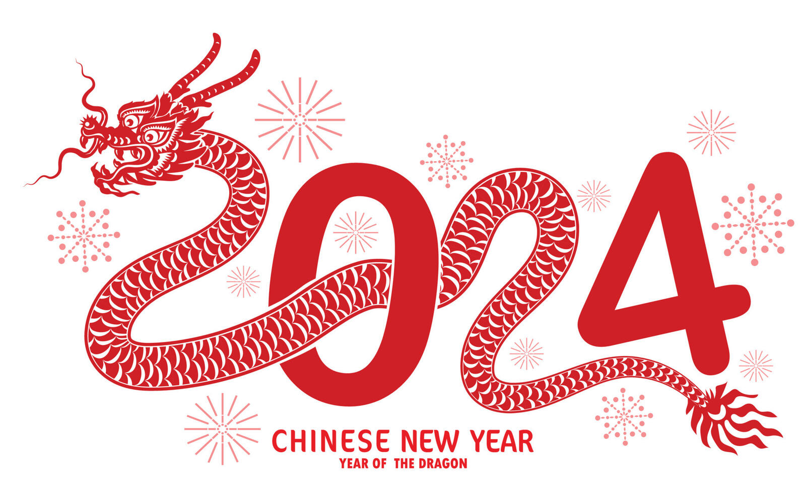 Free photo 2024 year of the dragon