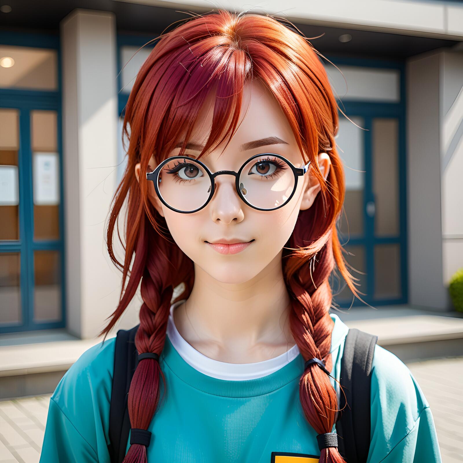 Free photo Girl with pigtails