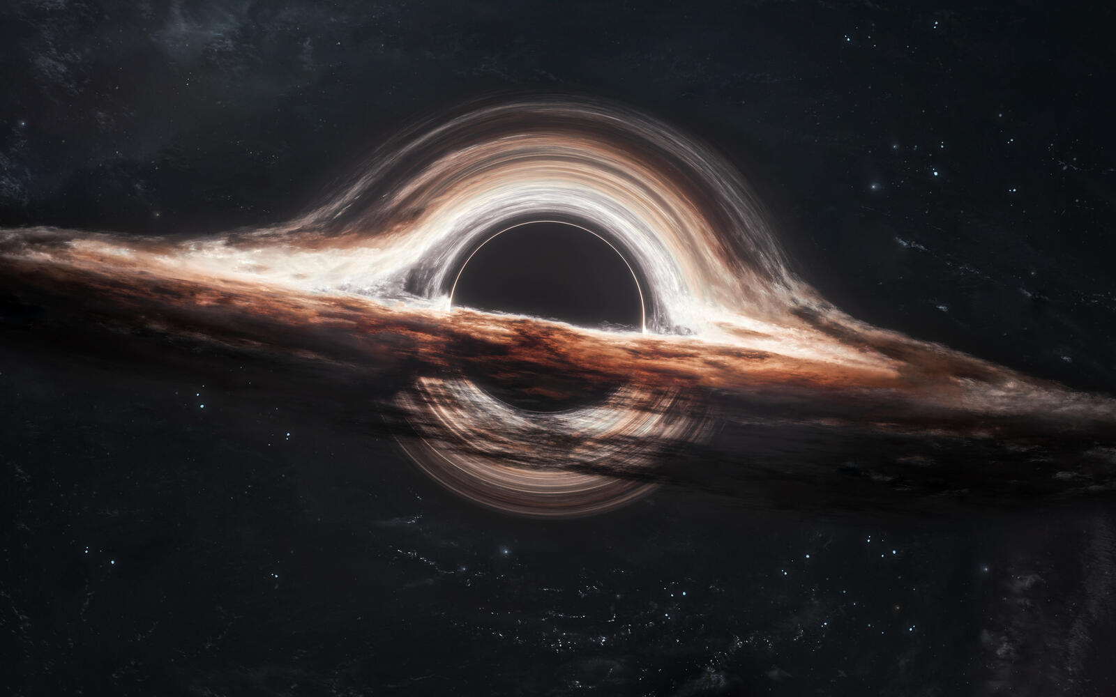 Бесплатное фото Черная дыра странствующая по галактике