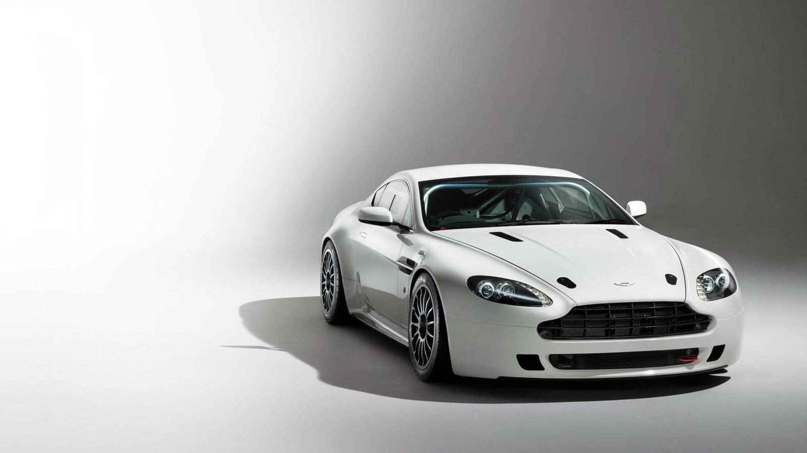 Free photo Aston Martin in white on a white background