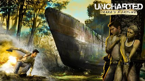 A cool picture from the game uncharted drakes fortune.