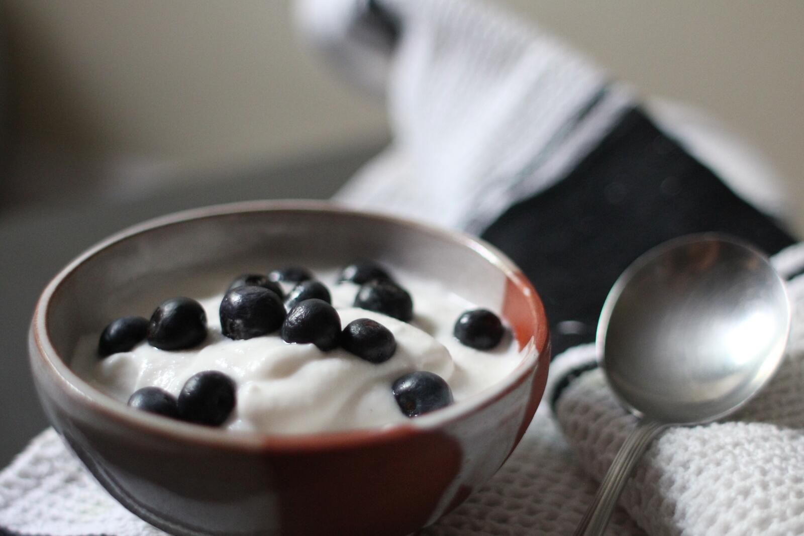 Free photo Blueberry yogurt