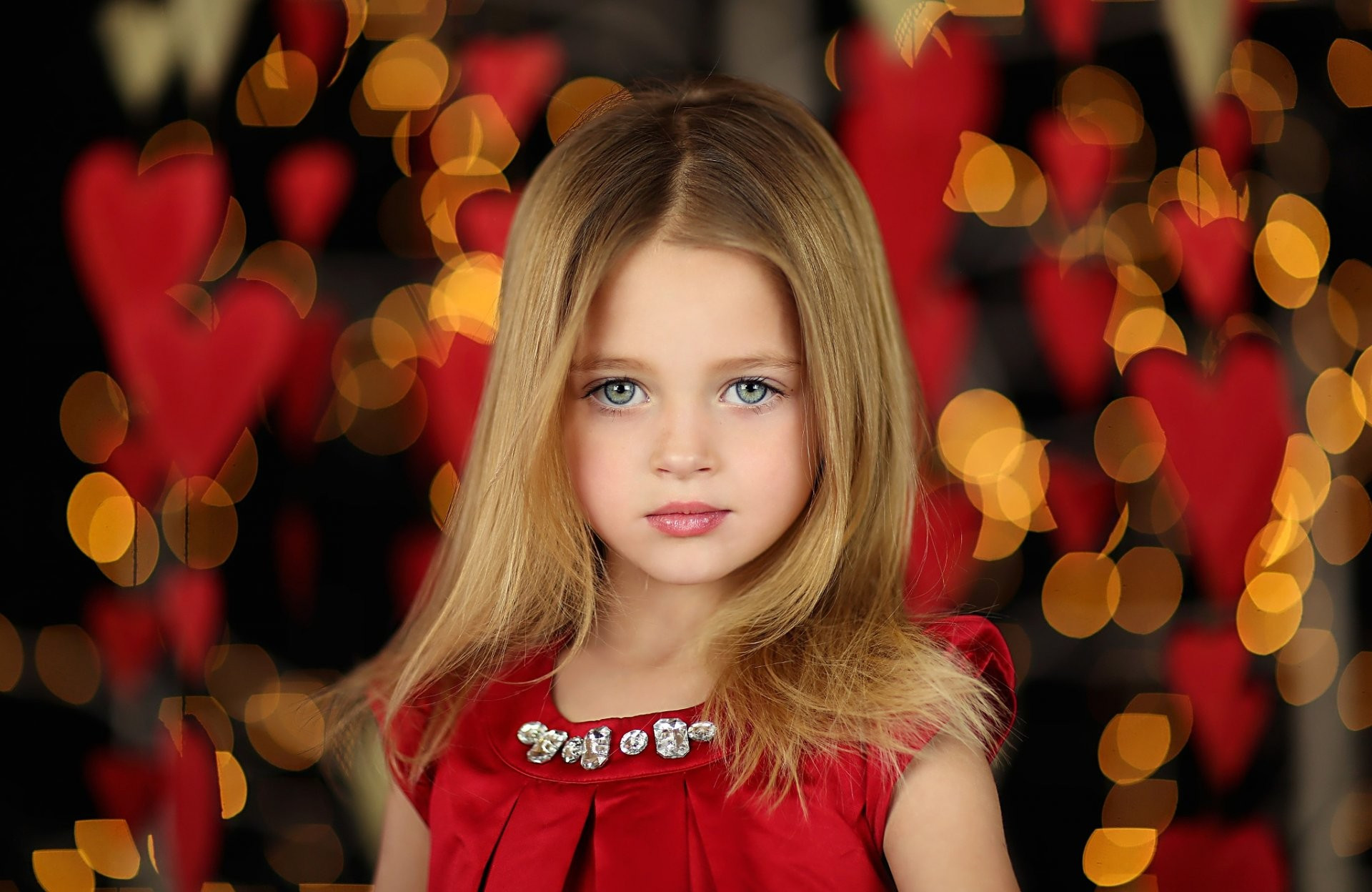 Cute little girl with blond hair