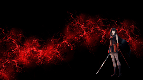 Akame ga Kill with red dust.