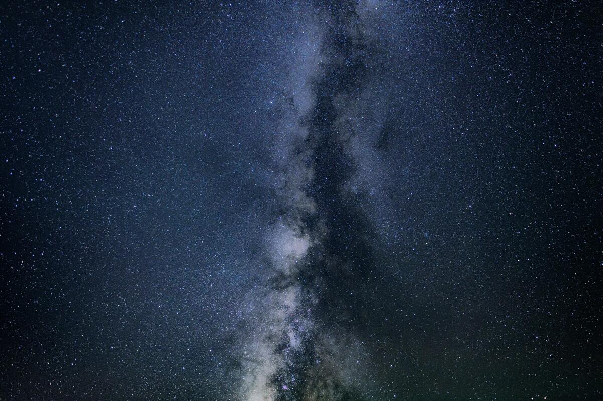 Night sky with stars and Milky Way