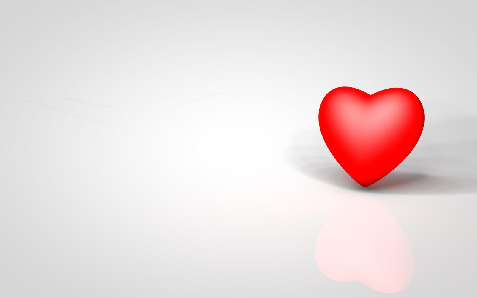 Wallpapers heart gray background red on the desktop