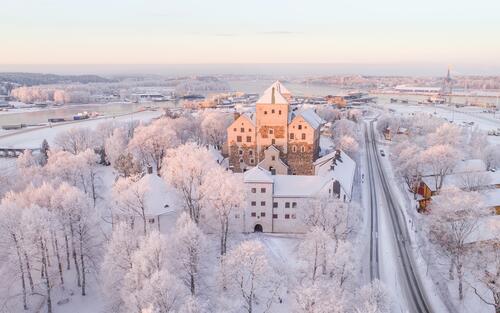 Морозный вечер в Финляндии