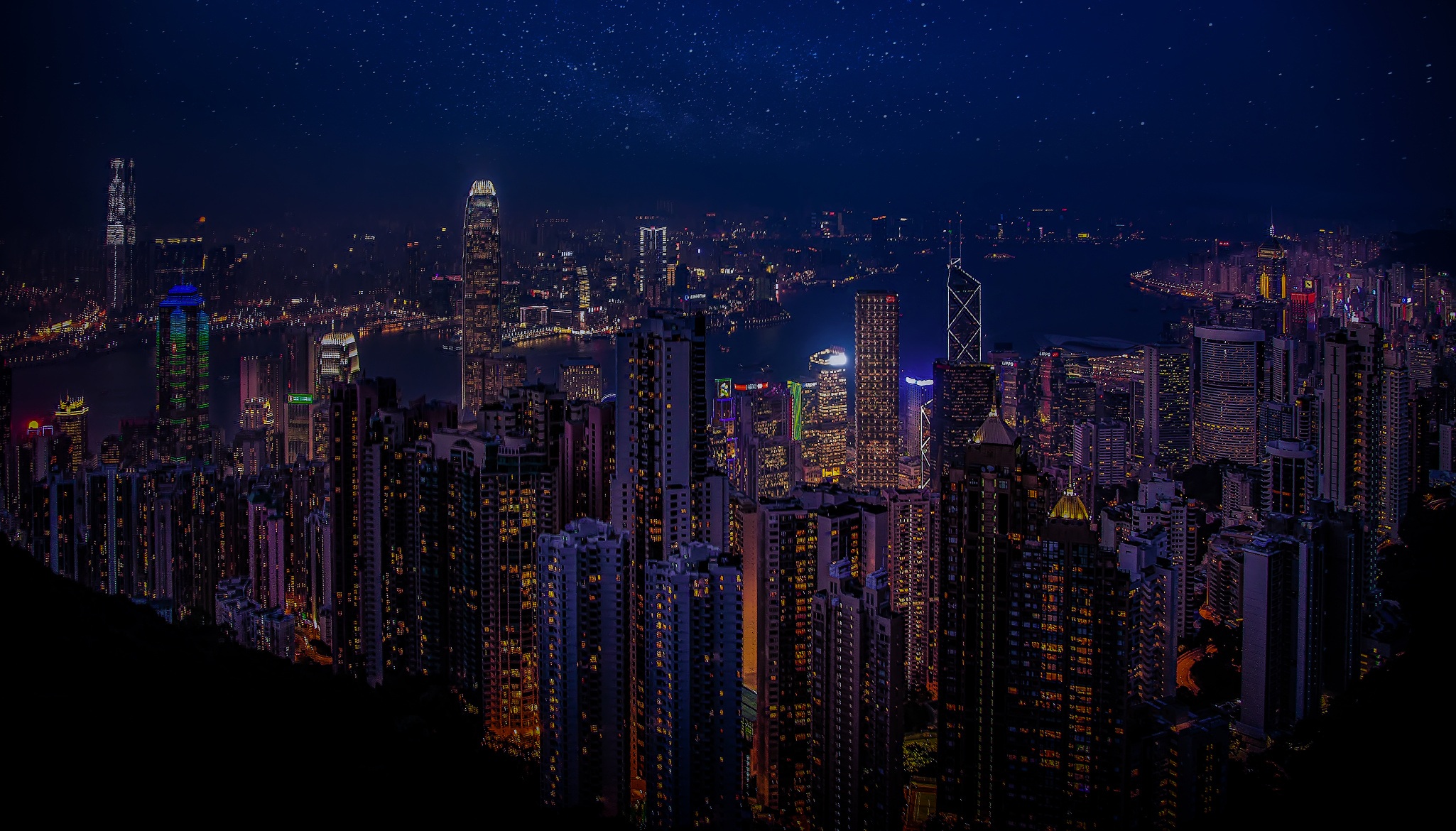 现代都市夜景图