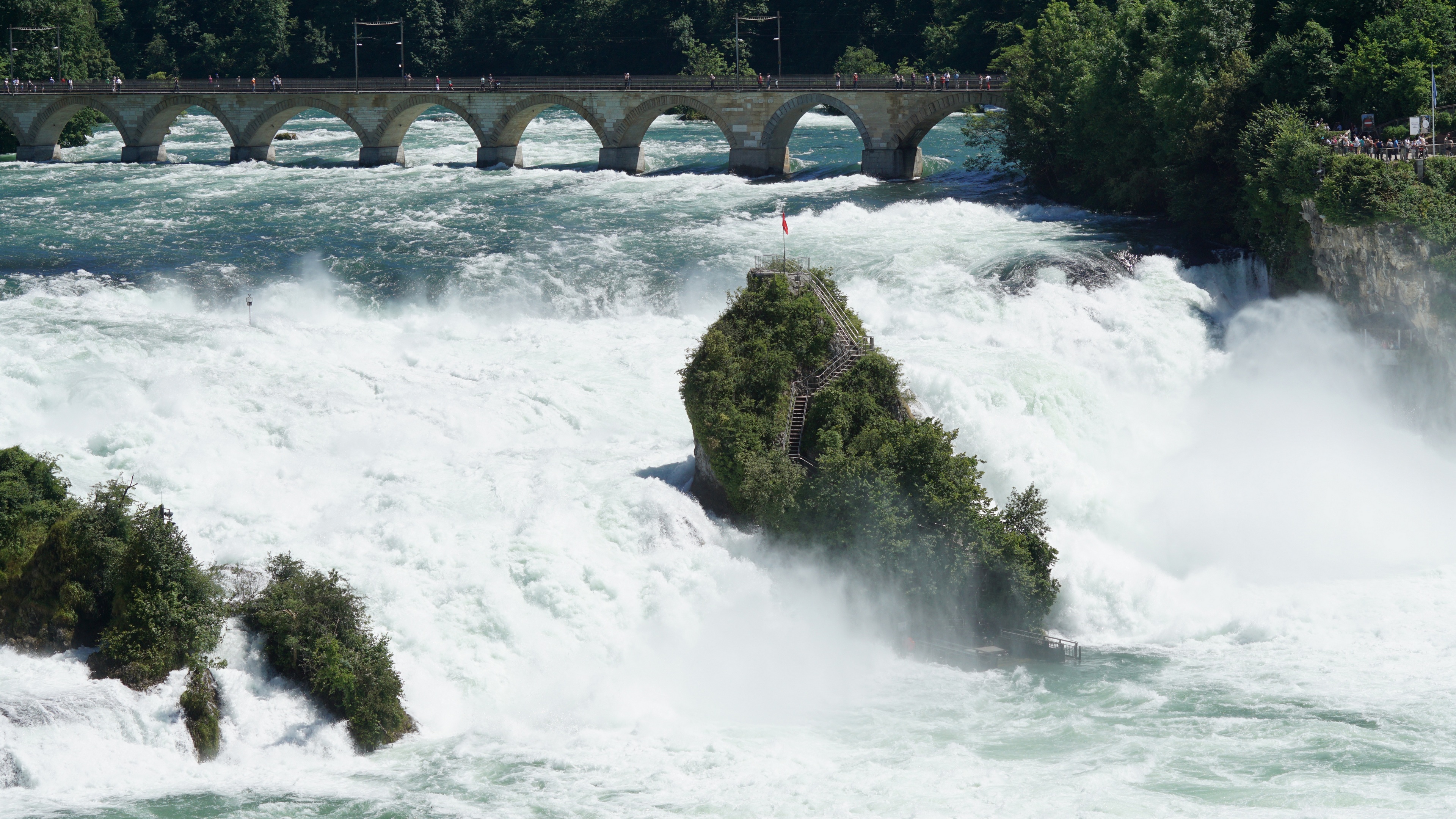 Фото бесплатно Швейцария, водопад, мост