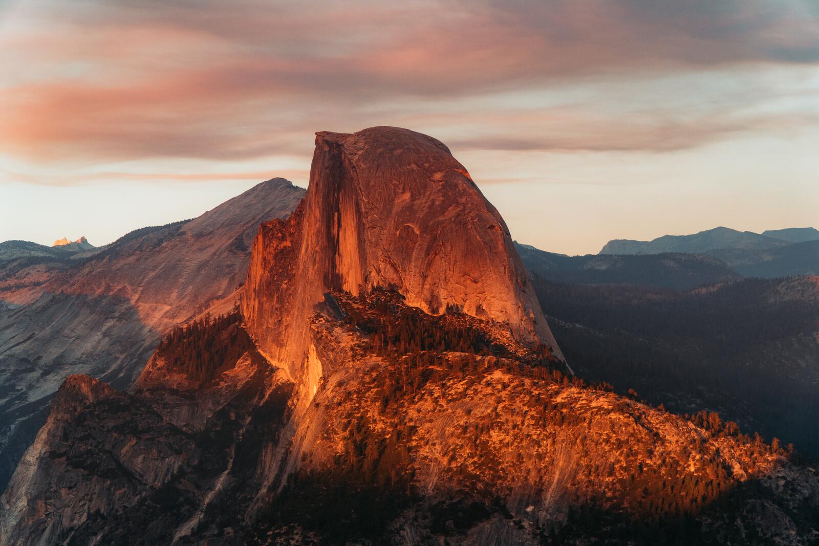 Бесплатное фото Закат солнца в горох Калифорнии
