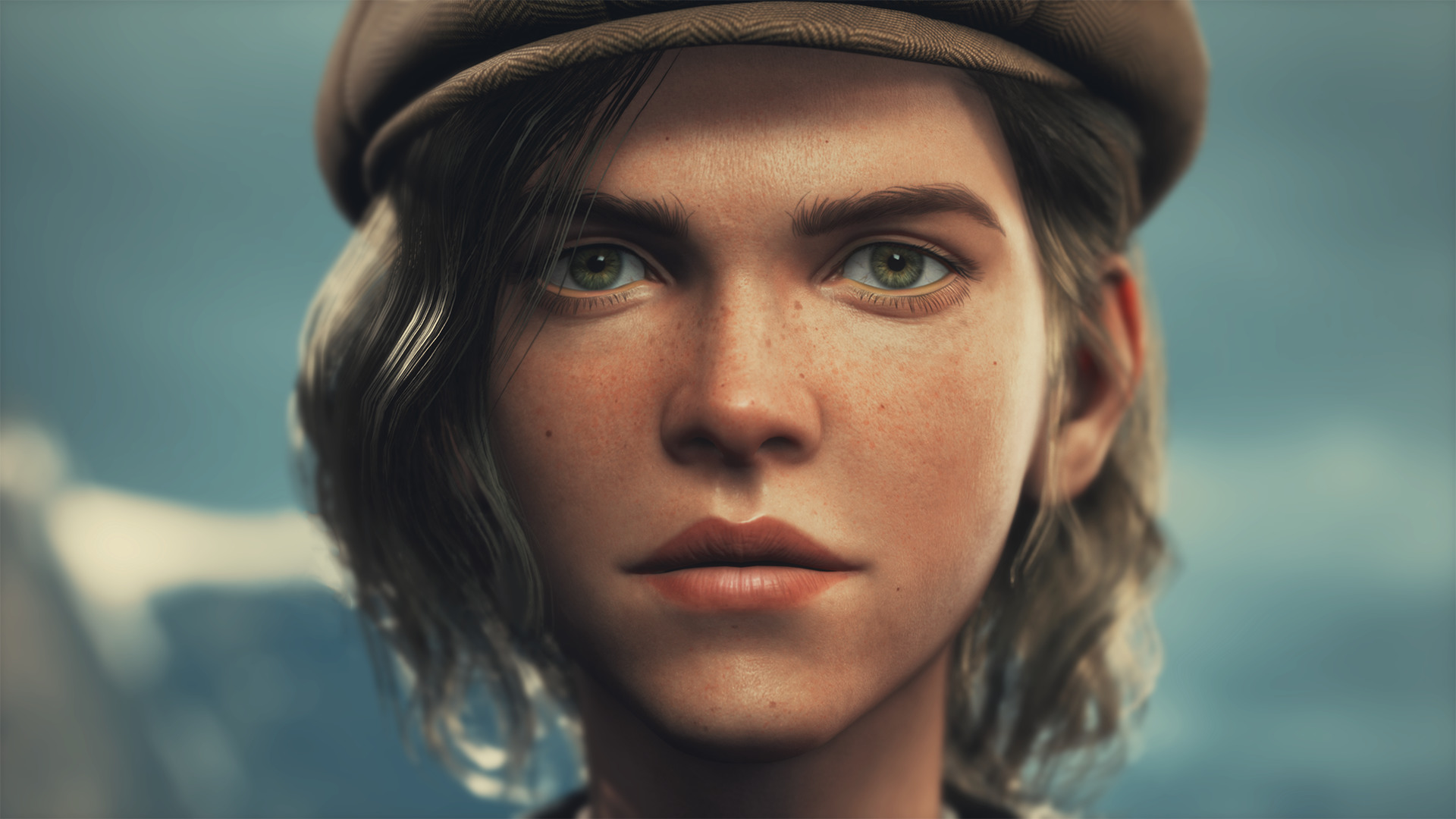 Бесплатное фото Лицо девушки из игры Draugen