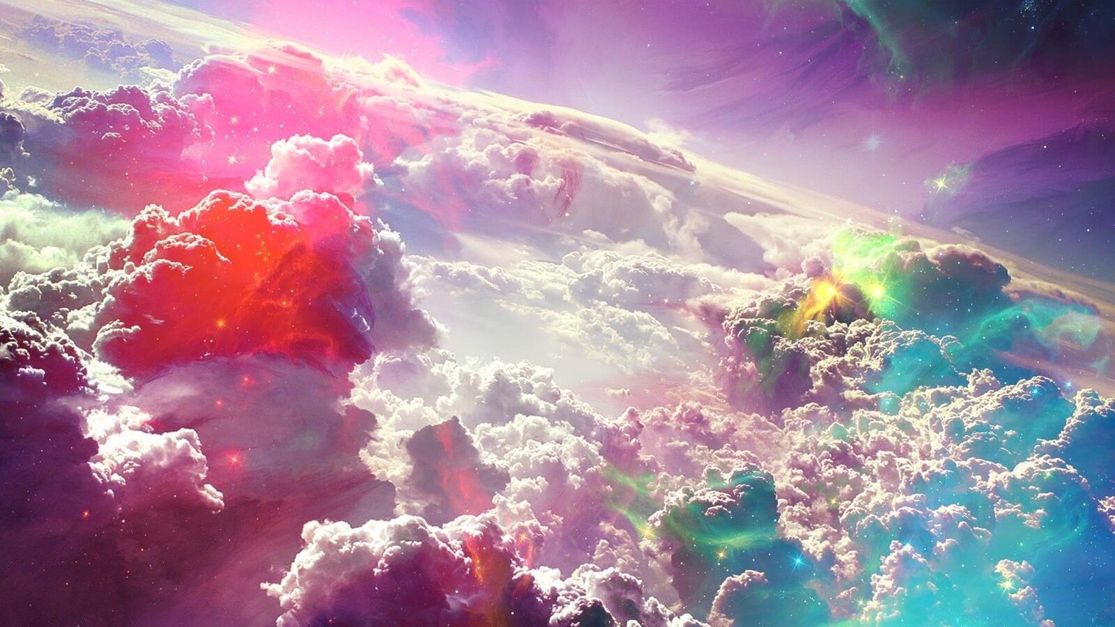 Бесплатное фото Фантастические густые космические облака