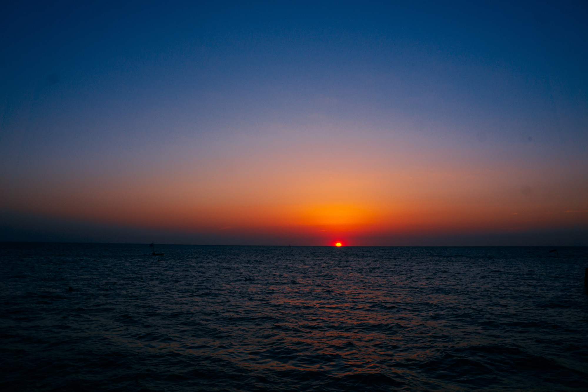 Бесплатное фото Закат солнца на черном море