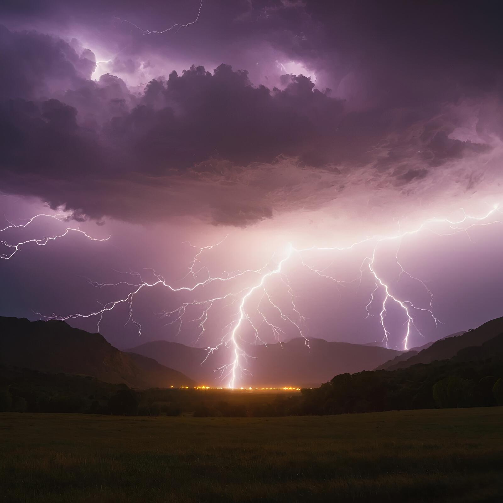 Free photo Lightning and fire