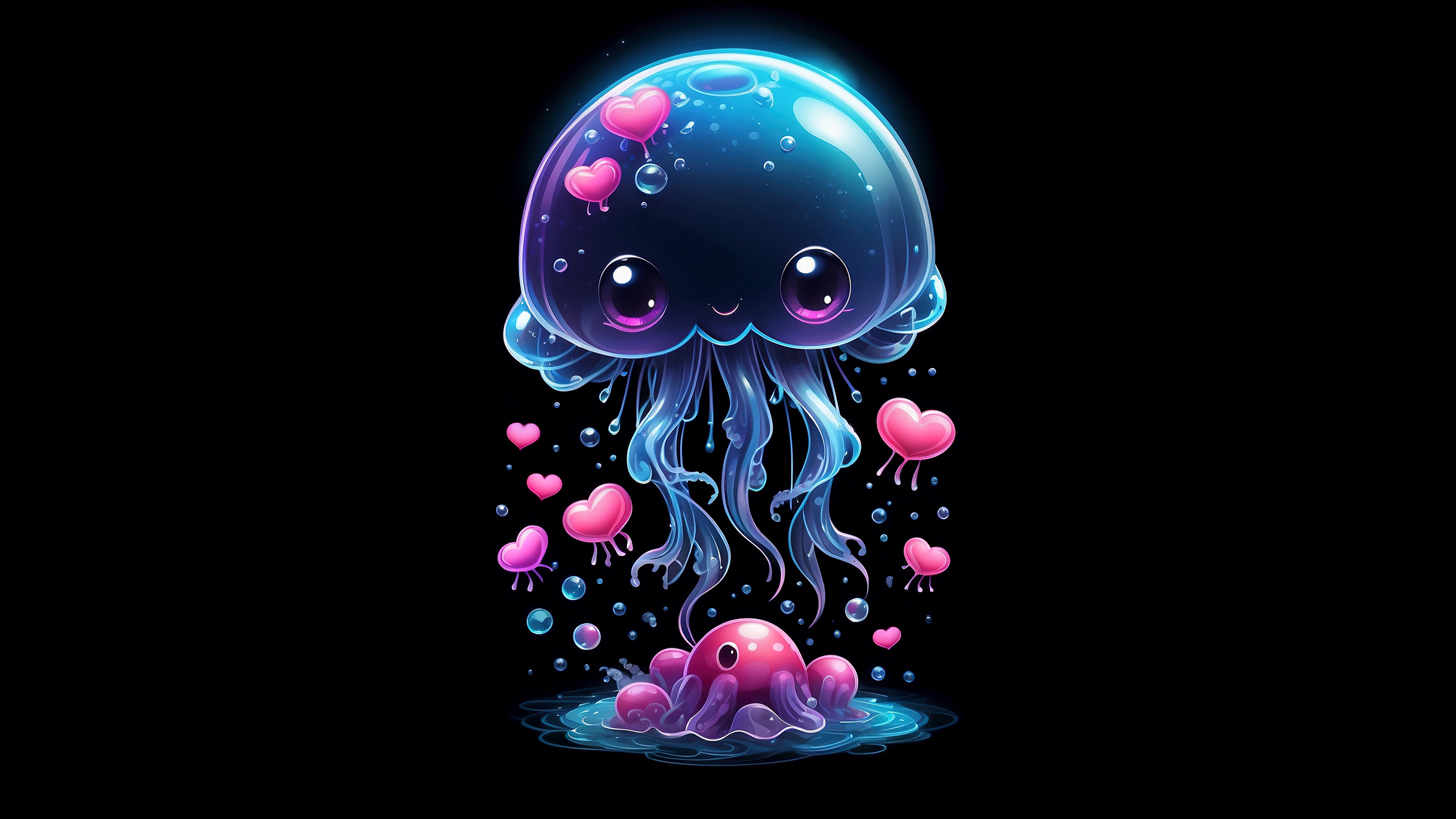 Бесплатное фото Симпатичная медуза