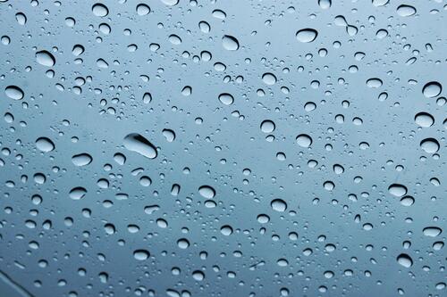 Rain behind the glass