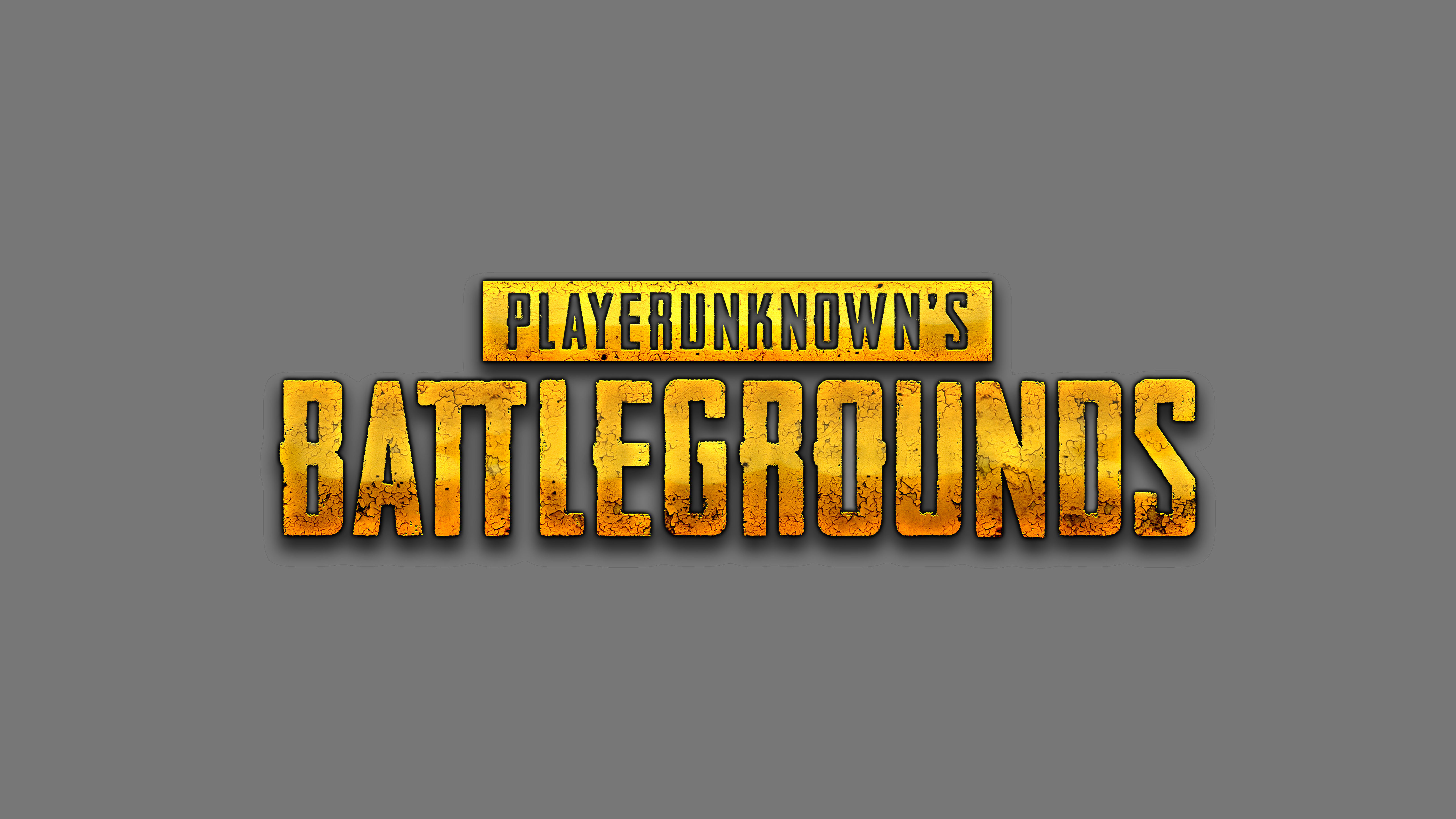 Playerunknowns Battlegrounds game logo on gray background