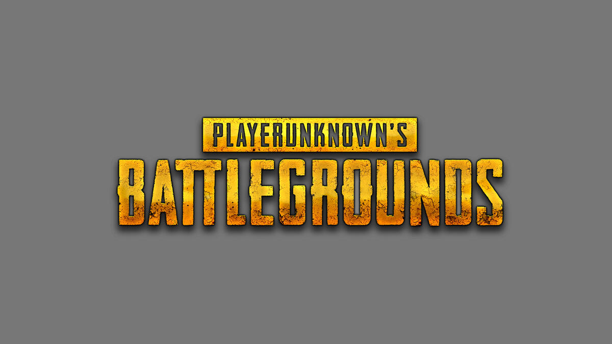 Логотип игры Playerunknowns Battlegrounds на сером фоне