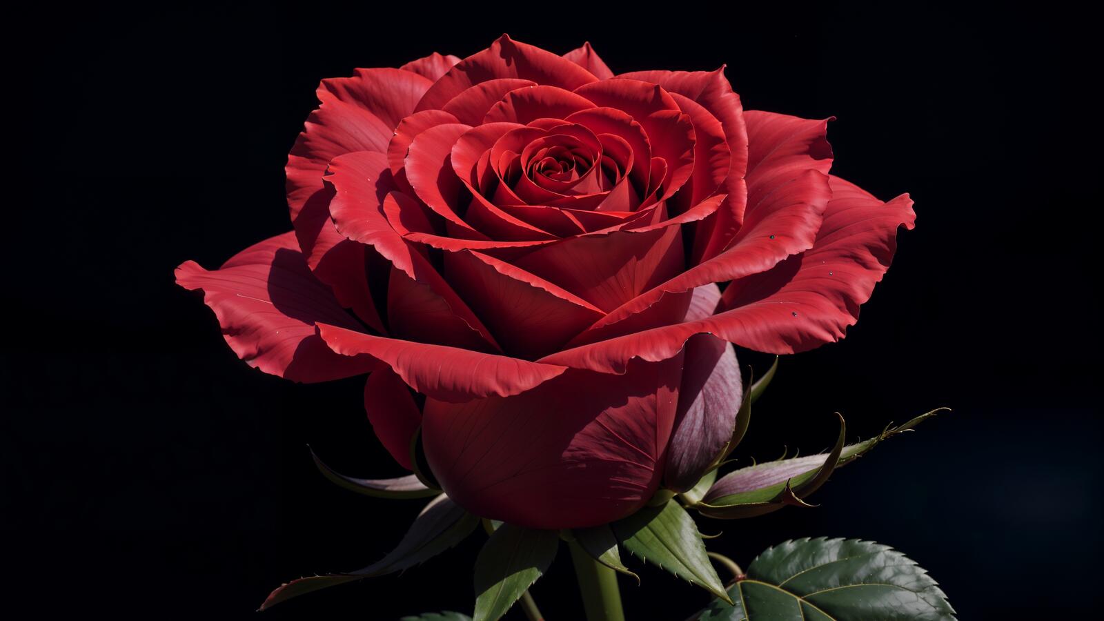 Бесплатное фото Одинокая красная роза