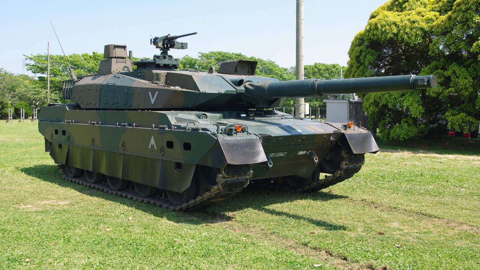 Бесплатное фото Японский танк крупным планом