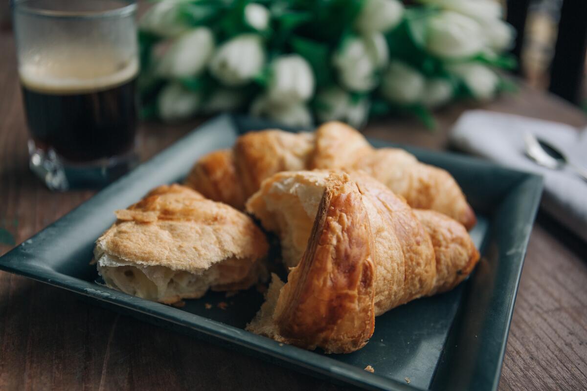 Croissant with puff pastry