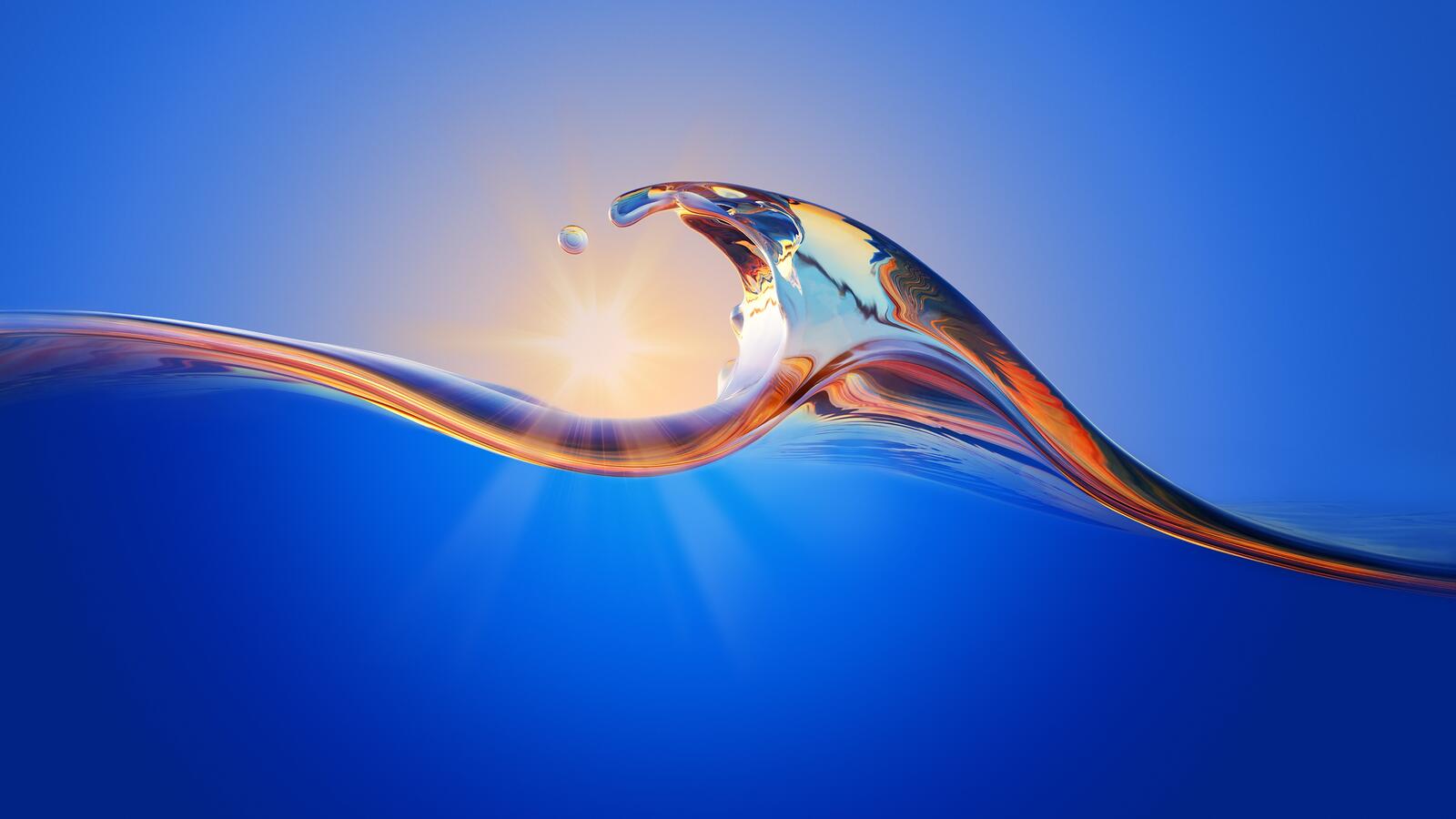 Free photo Abstract Wave in sunlight