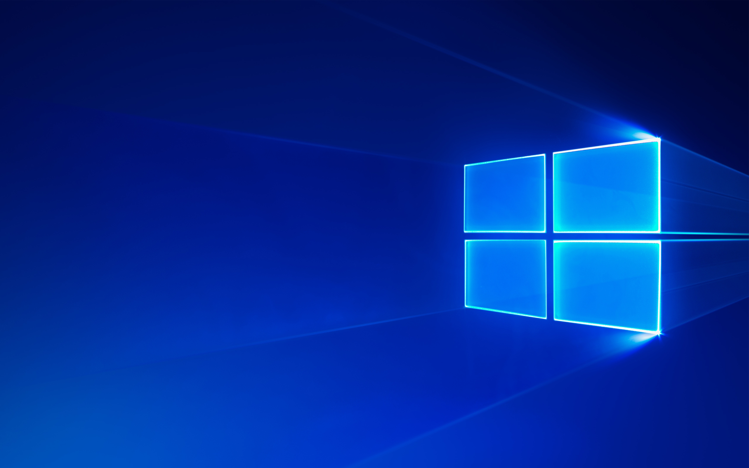 Бесплатное фото Стоковое фото заставки Windows 10 синего цвета