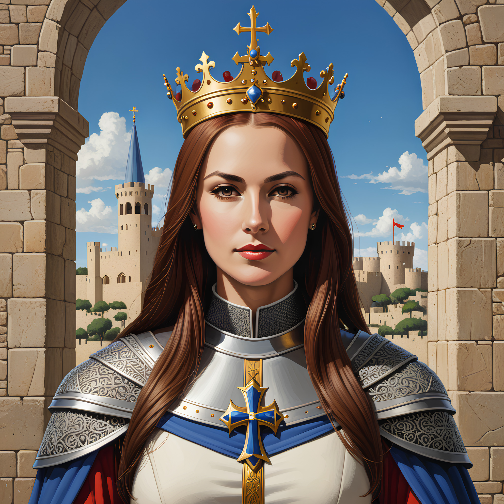 Бесплатное фото Королева крестоносцев
