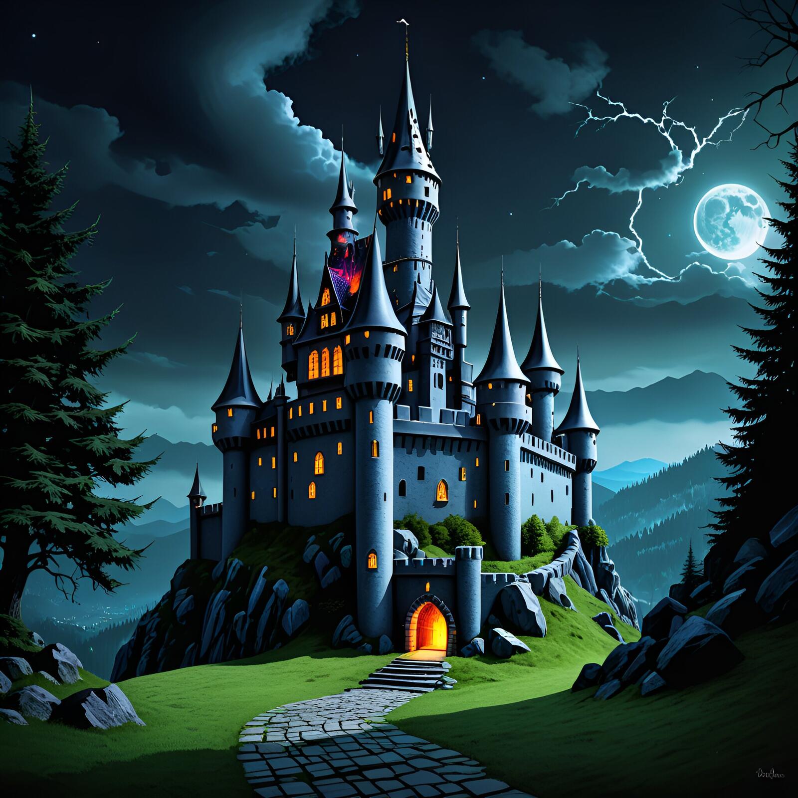 Бесплатное фото Волщебный замок