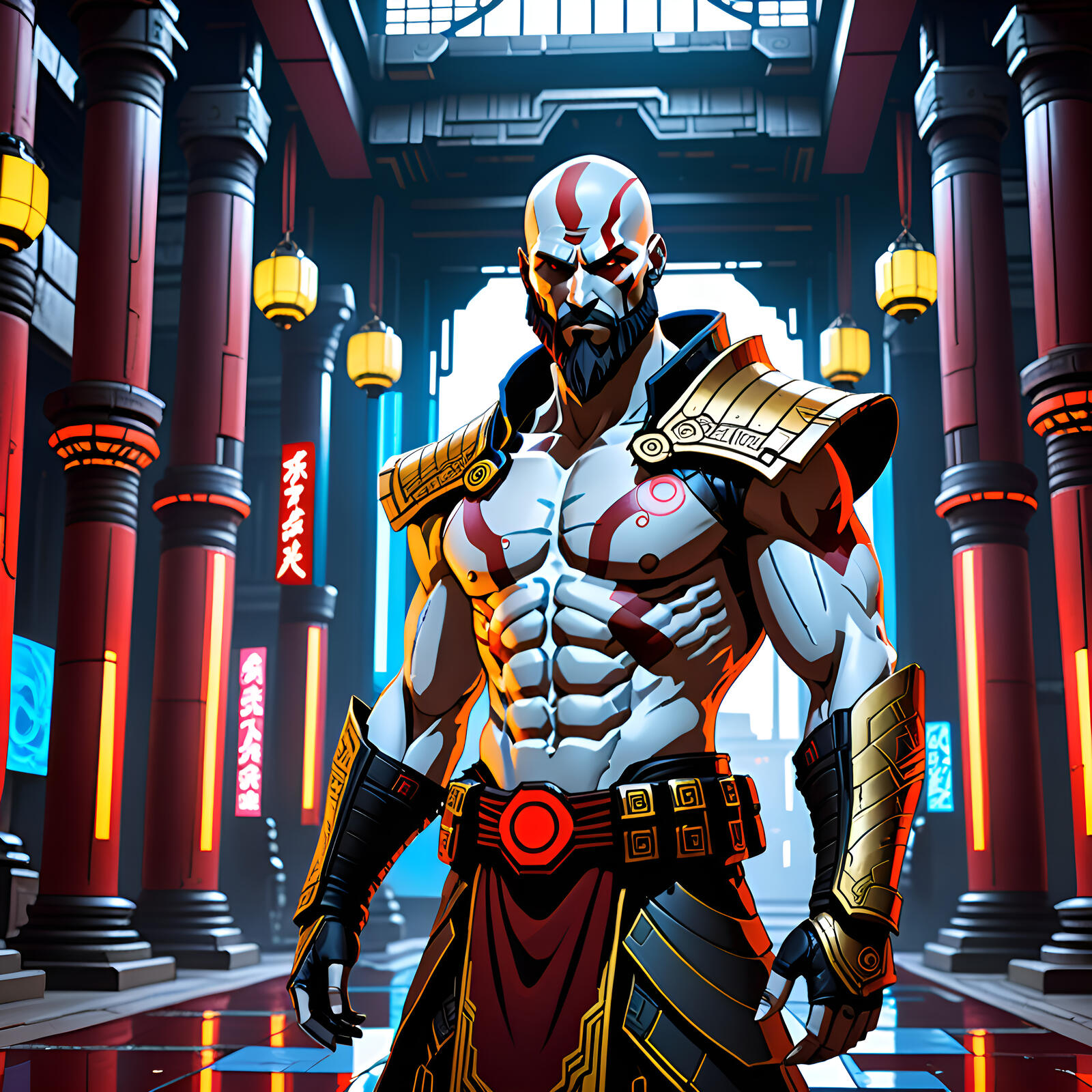 Free photo Kratos in the temple