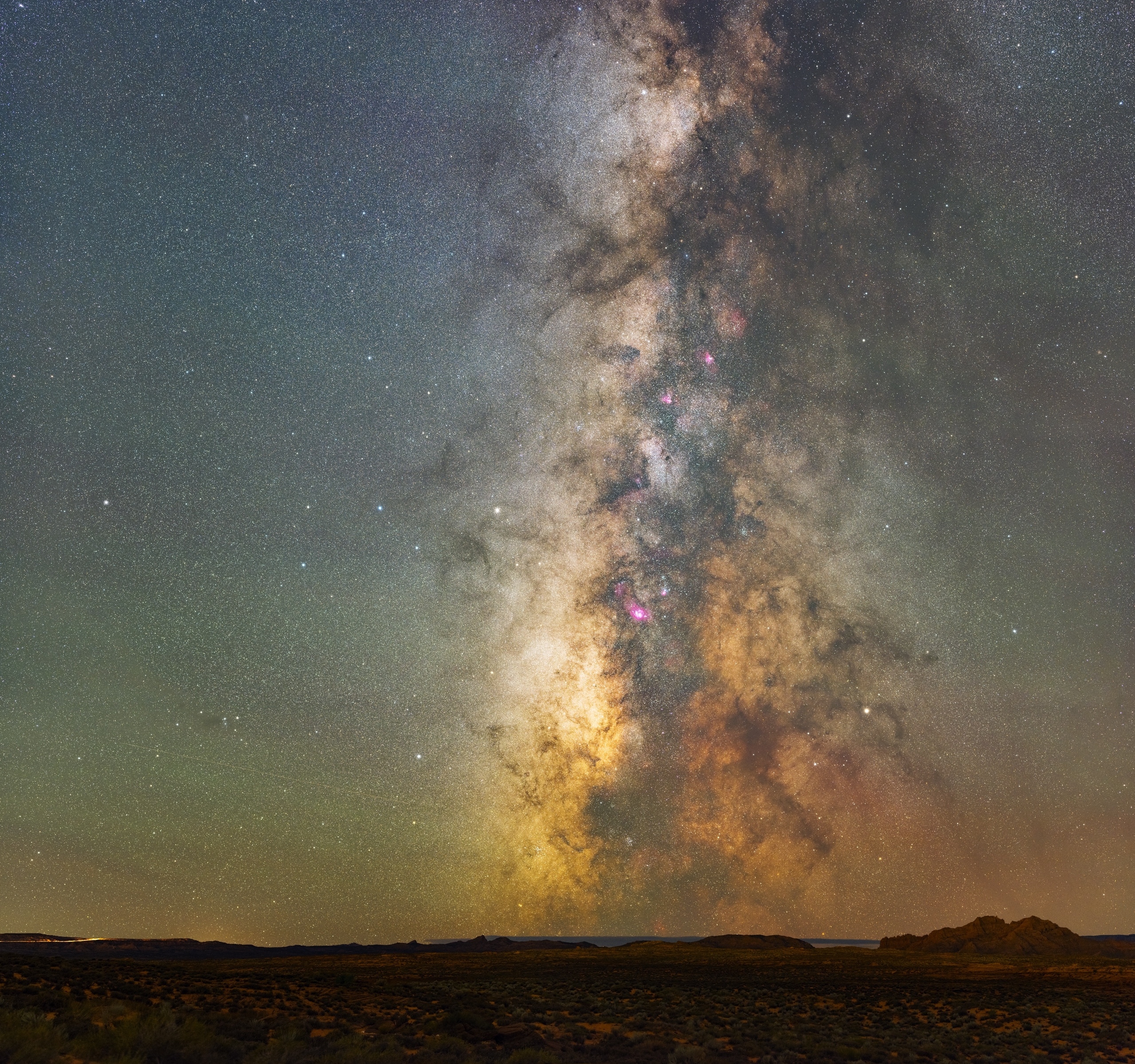 Бесплатное фото Млечный путь на вечернем небе
