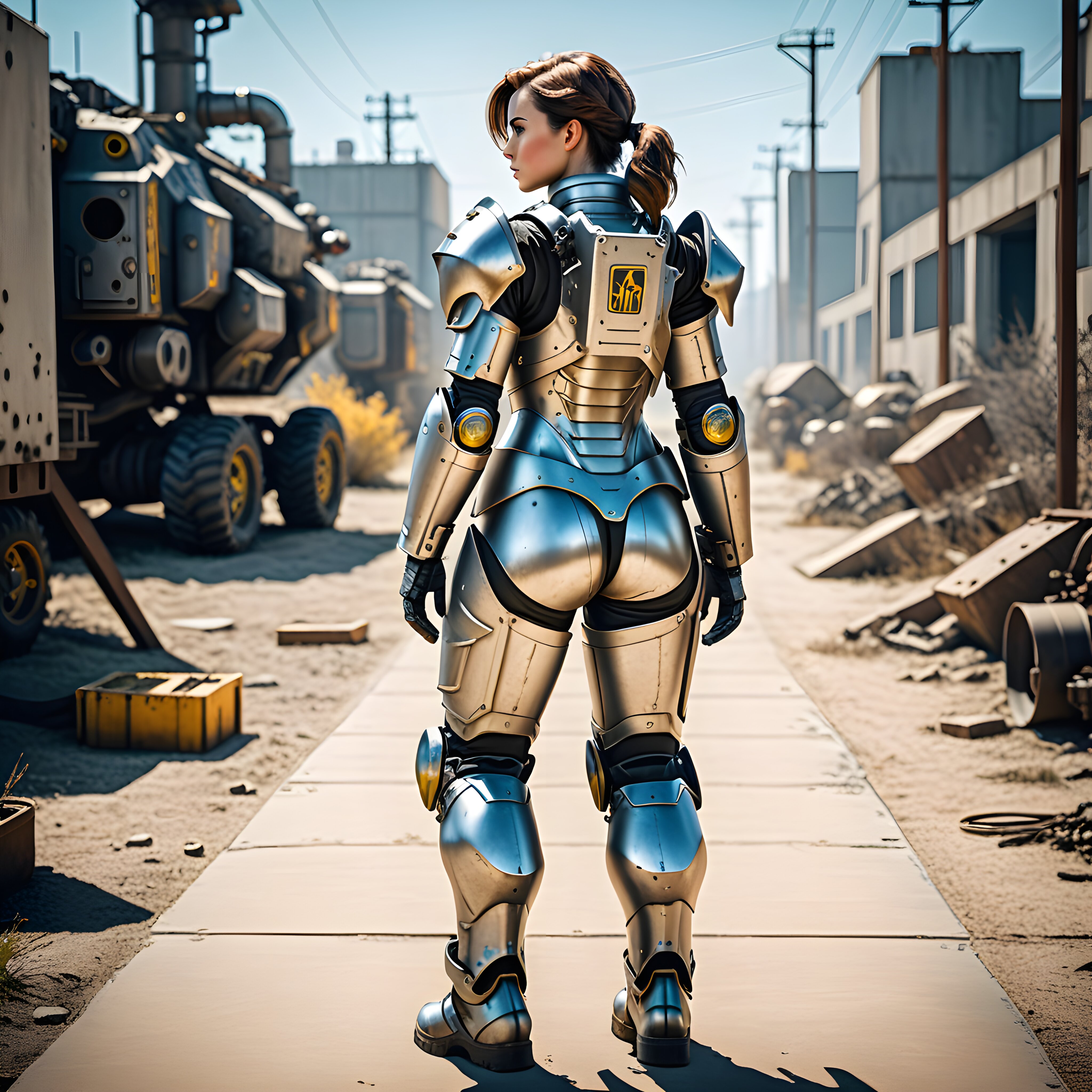 Free photo The girl in the power armor