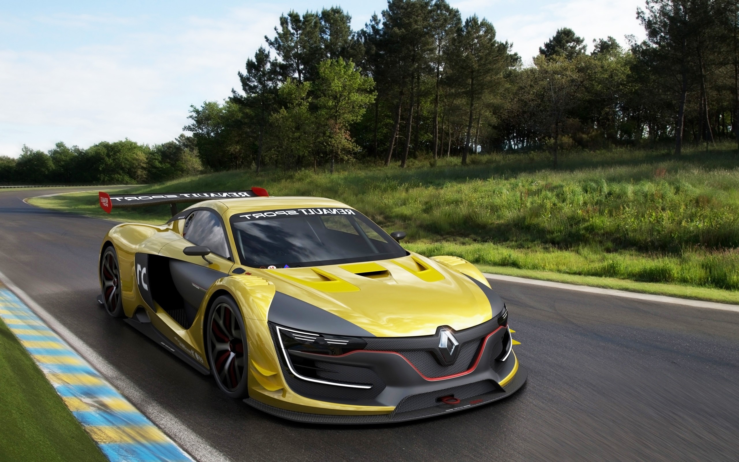Wallpapers Renault sports car yellow on the desktop