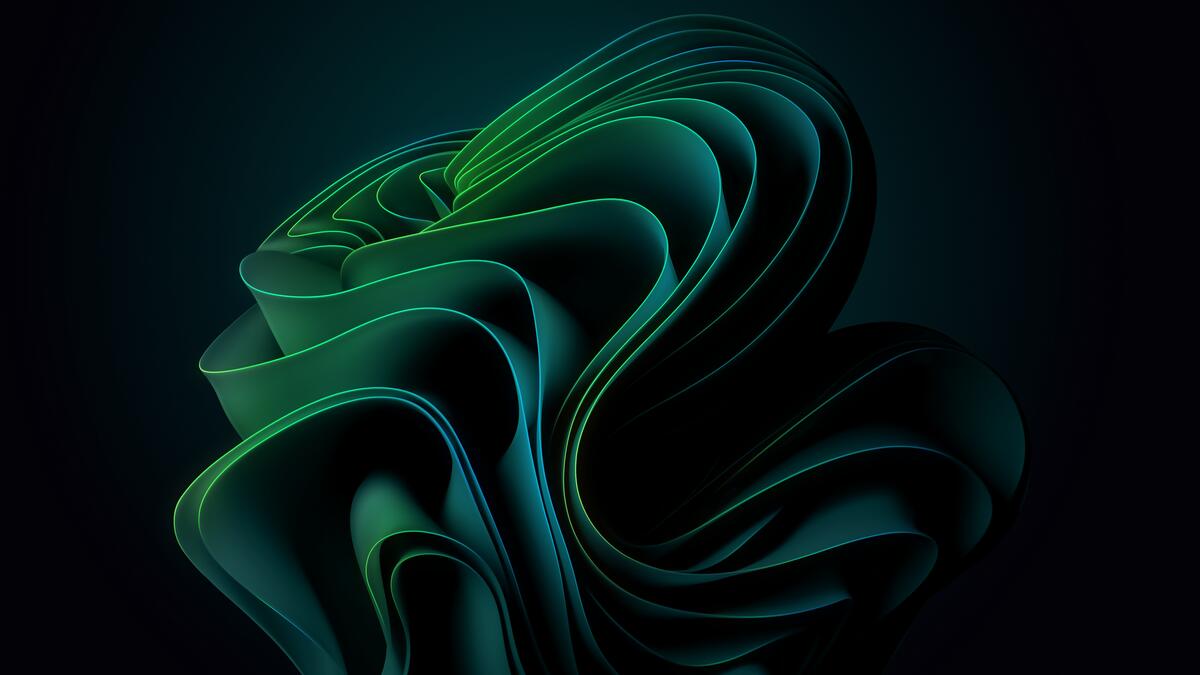 绿色抽象的波浪