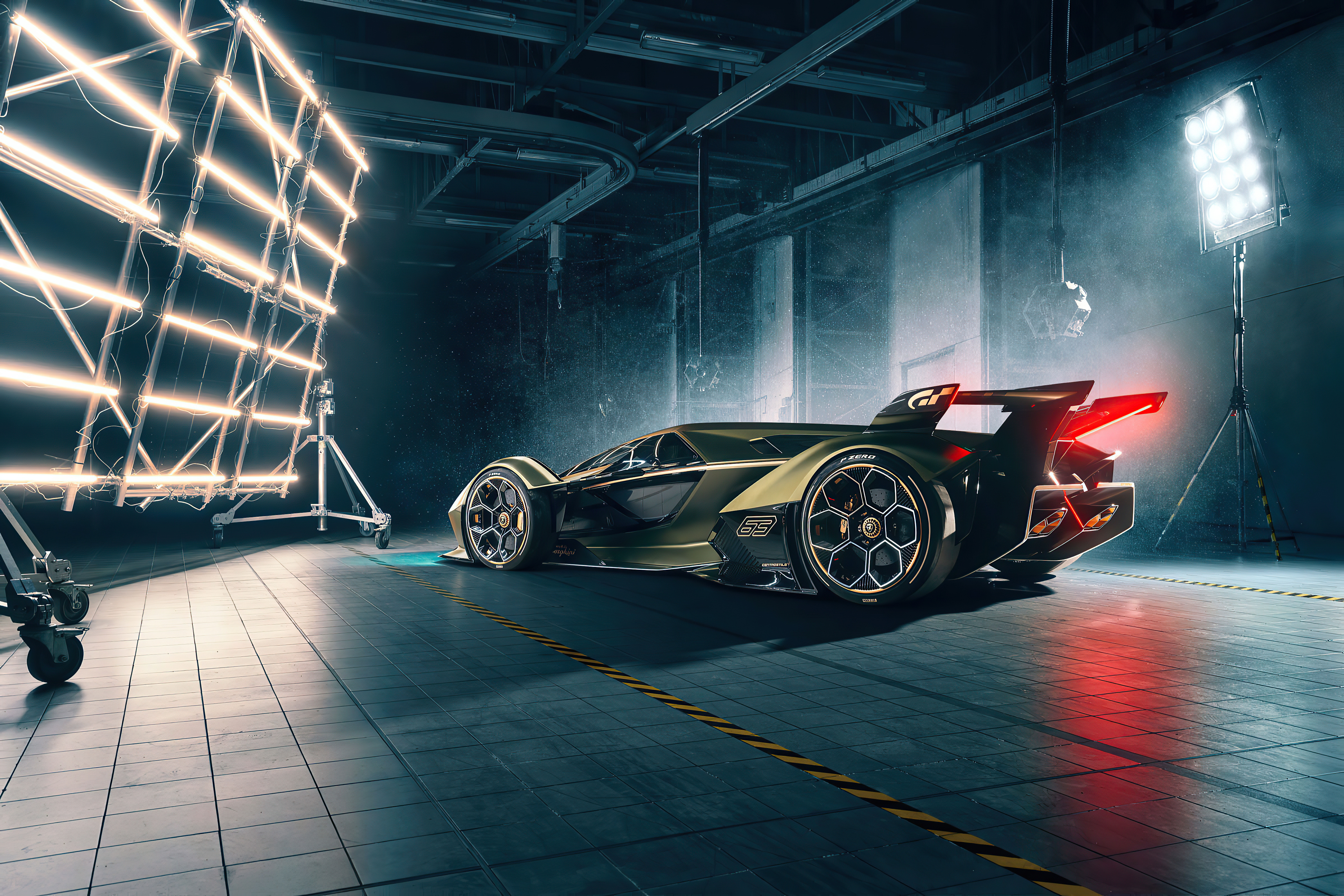 Бесплатное фото Нарисованный Lamborghini Vision Gran Turismo 2020 года выпуска