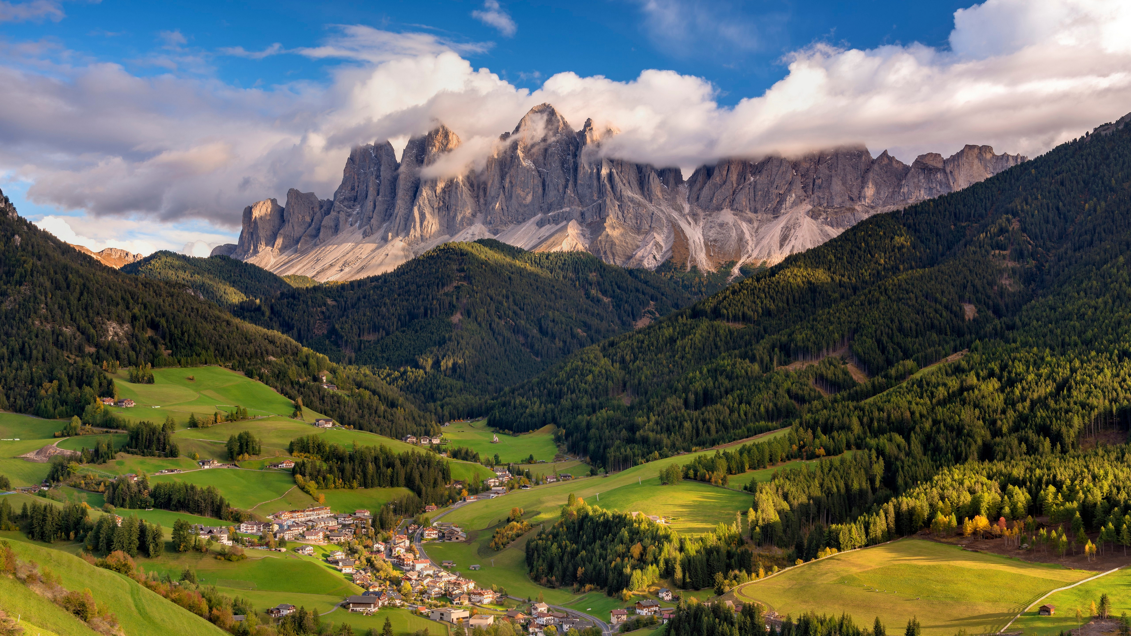 Фото бесплатно италия, доломитовые альпы, деревня
