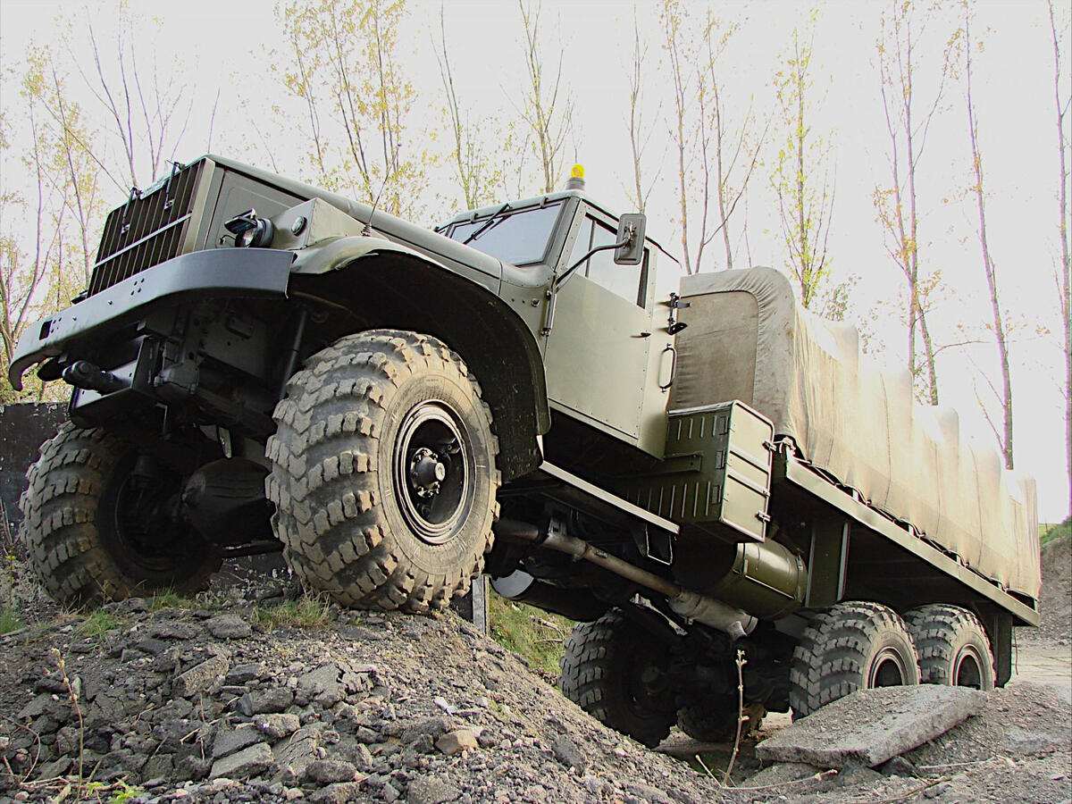 Kraz all-terrain vehicle conquers the rough terrain