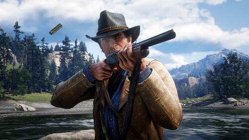 The man with the shotgun from red dead redemption 2.