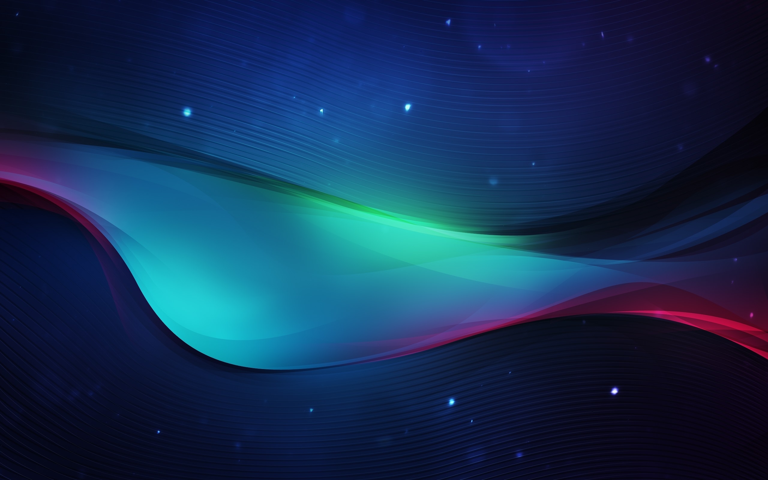 Wallpapers waves gradient particle on the desktop